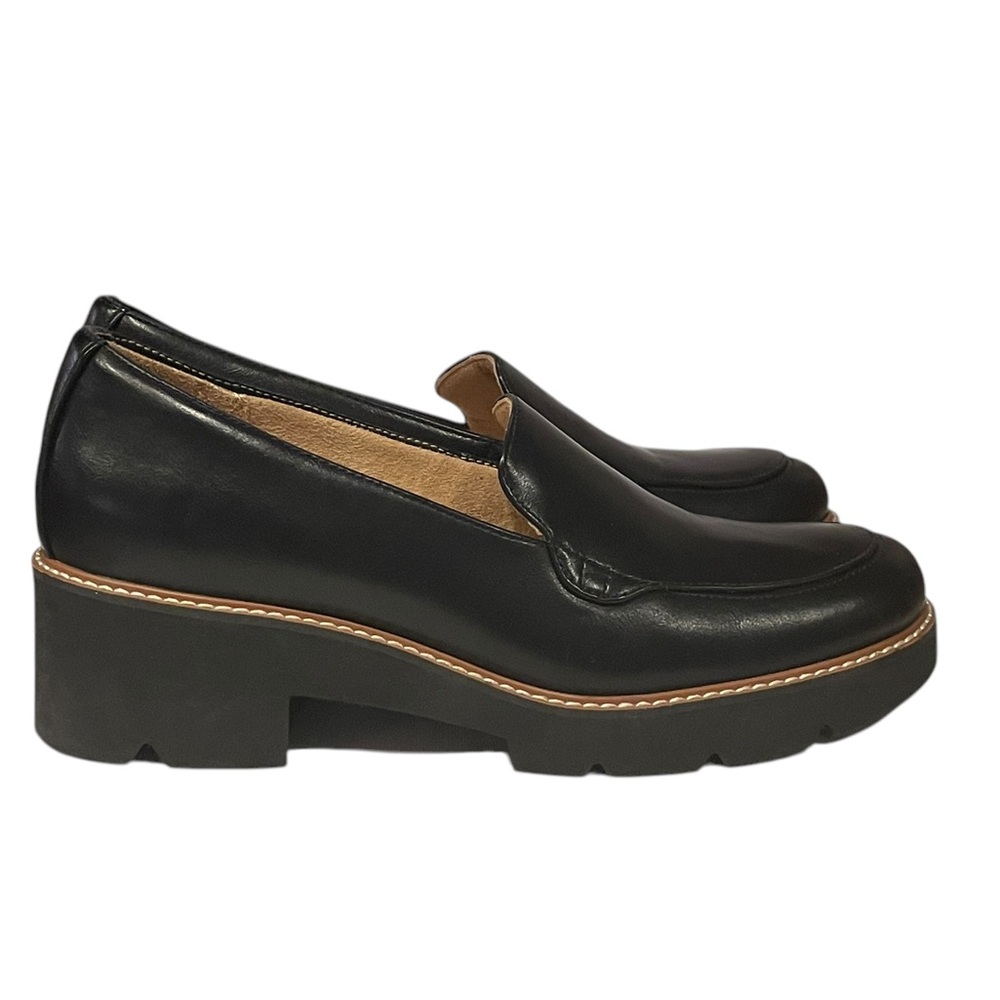 Naturalizer Black Platform Loafers